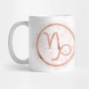 Rose Gold Marble Zodiac - Capricorn Mug